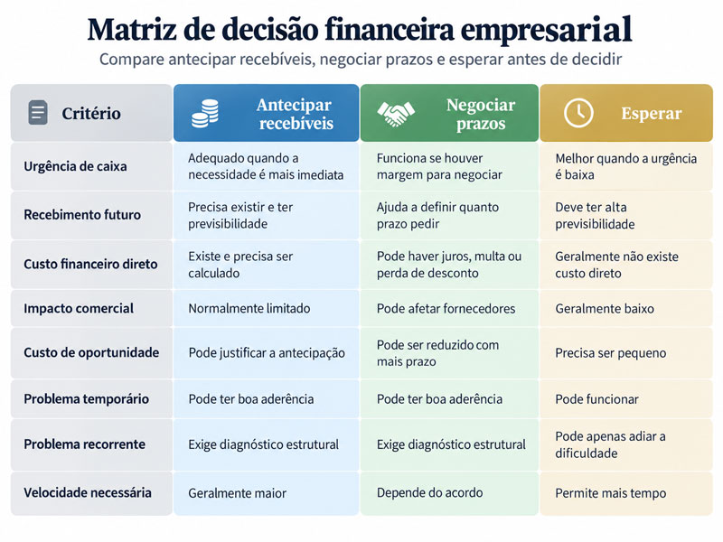 decisão financeira empresarial